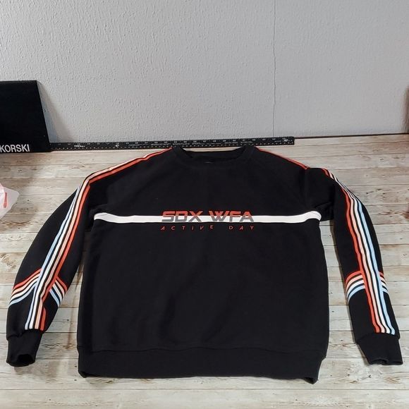 Sarah’s Day x White Fox Boutique | SDX WFA Crewneck Striped Rally‎ Sweatshirt S - Picture 3 of 8